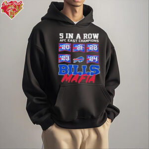 Buffalo Bills 5 In A Row AFC East Champions Bills Mafia Shirt