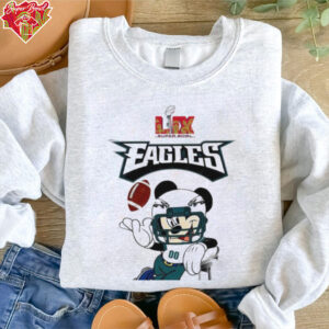 Philadelphia Eagles X Mickey Mouse Super Bowl Lix Shirt