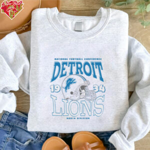 Detroit Lions Classic Team Helmet Long Sleeve T Shirt