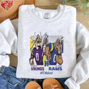 Minnesota Vikings VS Los Angeles Rams NFC Wildcard NFL 2024 2025 On Jan 12th 2025 Artwork By Eric Poole Essentials T Shirt