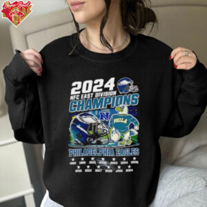 2024 NFC East Division Champions Philadelphia Eagles helmet mascot shirt