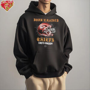 Born X Raised Kansas City Chiefs Helmet Tee Shirt