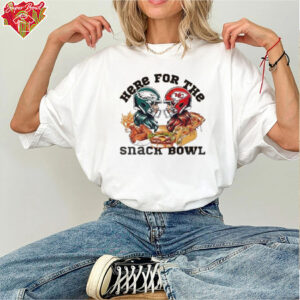 Super Bowl 2025 Kansas City Vs Philadelphia Eagles Here For The Snacks Bow Shirt