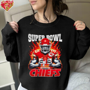 Chiefs vs. Eagles Super Bowl LIX Burning Warrior scream Chiefs shirt Recovered