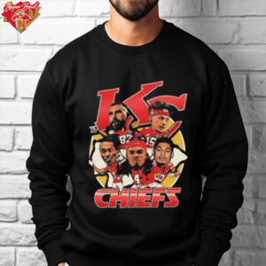 Kansas City Chiefs football players caricature retro shirt