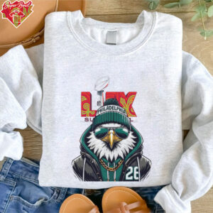 Eagles Cartoon Style Super Bowl LVII T Shirt Let's Hunt