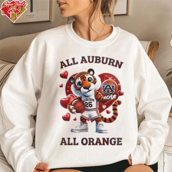 All Auburn Tigers Basketball NCAA All Orange 2025 T Shirt