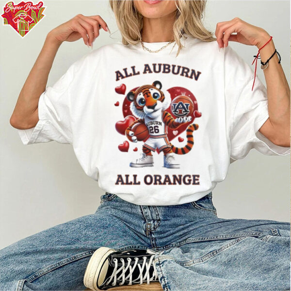 All Auburn Tigers Basketball NCAA All Orange 2025 T Shirt