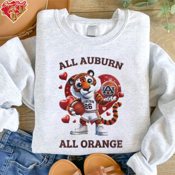 All Auburn Tigers Basketball NCAA All Orange 2025 T Shirt