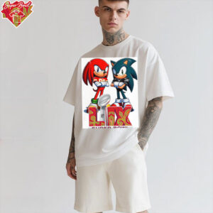 Knuckles KC Chiefs VS Sonic Eagles Super Bowl LIX 2025 Sonic Cartoon Shirt