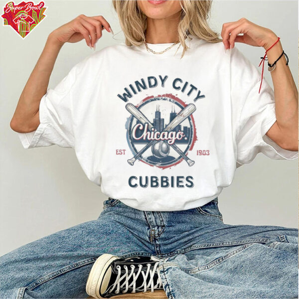 Chicago Club Windy City Cubbies est 1903 baseball vintage shirt