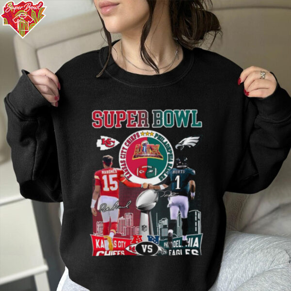 Chiefs Mahomes Hurts Eagles Super Bowl LIX Shirt