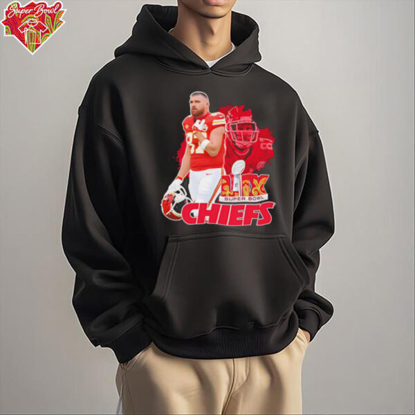 Chiefs vs. Eagles Super Bowl LIX Travis Kelce shirt Recovered