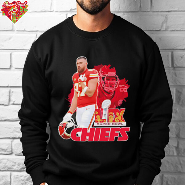 Chiefs vs. Eagles Super Bowl LIX Travis Kelce shirt Recovered