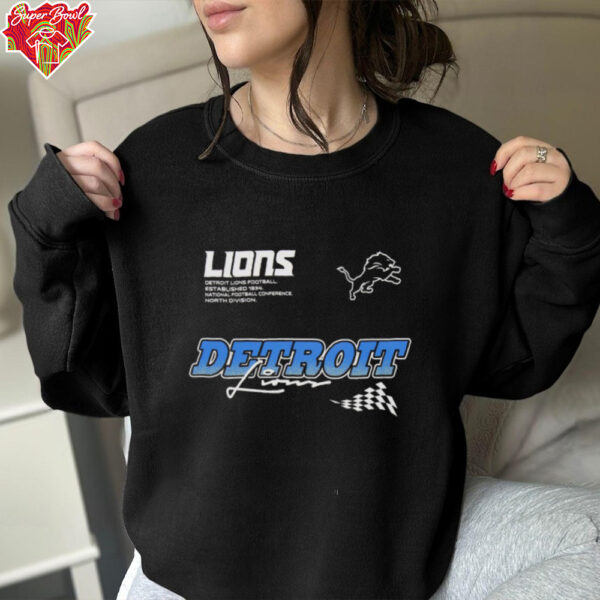 Detroit Lions Modern Speed Black Long Sleeve T Shirt