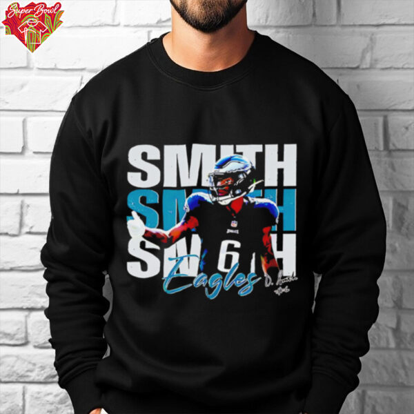 Devonta Smith 6 Philadelphia Eagles Football Players Super Bowl 2025 shirt Recovered