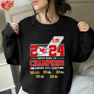 Kansas City Chiefs 2024 Super Bowl LIX Champions 5time shirt