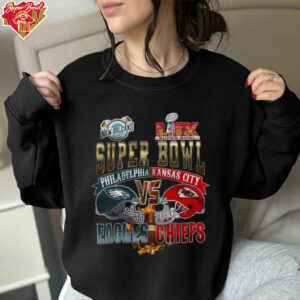 Kansas City Chiefs Philadelphia Eagles Super Bowl 59 HELMET Shirt