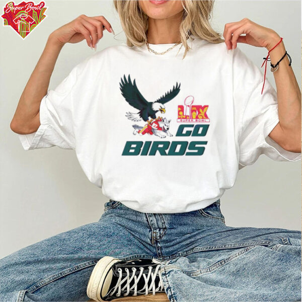 Football Mascost Retro Bird Gang Eagle Super Bowl shirt