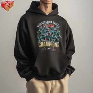 Philadelphia Eagles NFL 2X Super Bowl Champions 2024 Unisex 3D T Shirt Hoodie