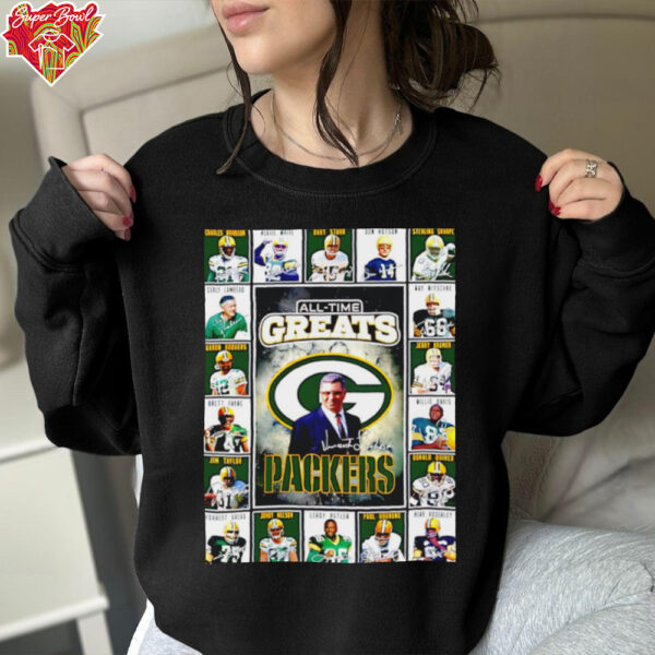 Green Bay Packers all time greats all team picture signature shirt