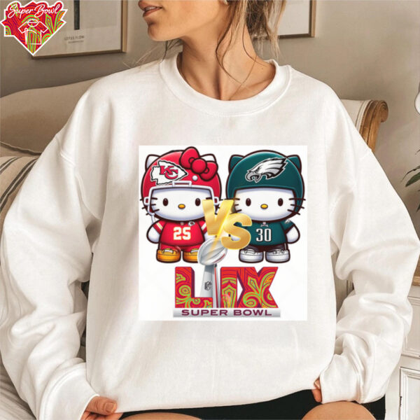 Hello Kitty Football Super Bowl LIX 2025 Champs Philadelphia Eagles Shirt