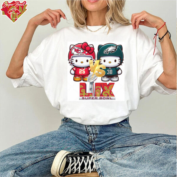 Hello Kitty Football Super Bowl LIX 2025 Champs Philadelphia Eagles Shirt