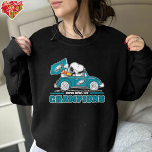 Snoopy and Woodstock Driver Super Bowl LIX Champions Philadelphia Eagles shirt