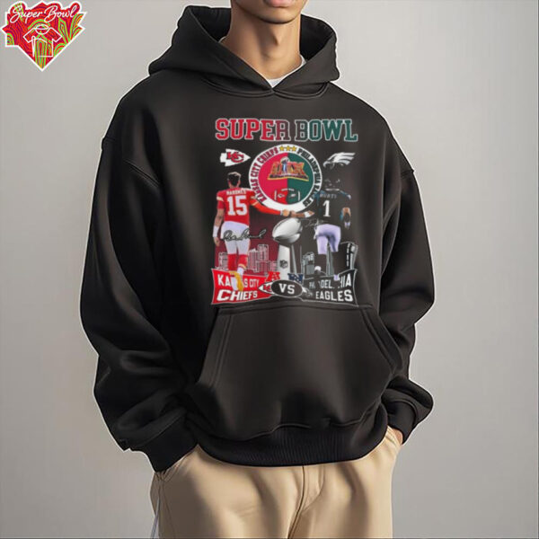 Kansas City Chiefs And Philadelphia Eagles Super Bowl Shirt