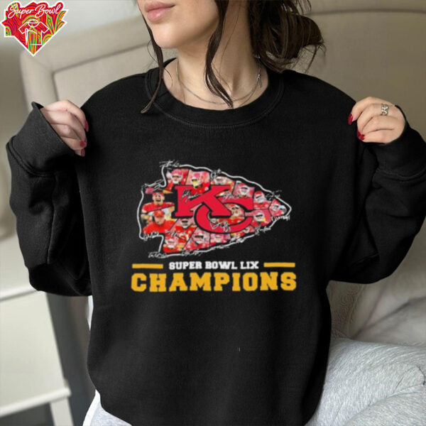 Kansas City Chiefs Logo Players 2024 Super Bowl LIX Champions T Shirt