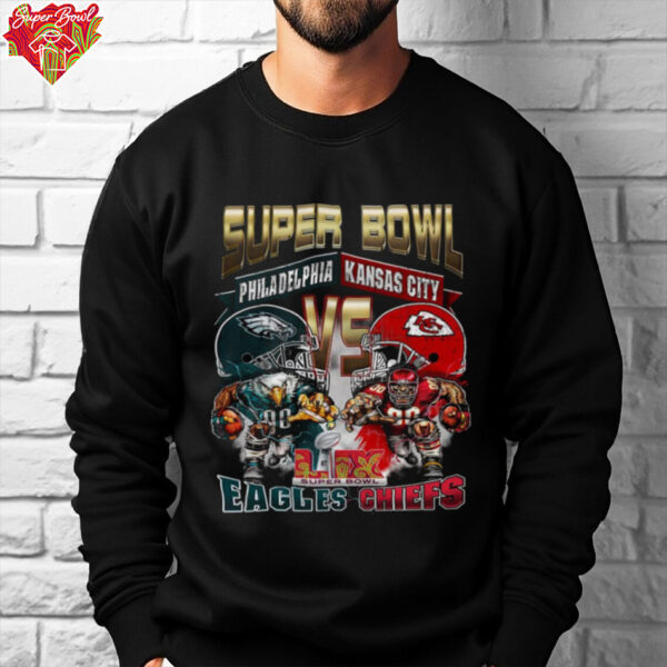 Kansas City Chiefs Philadelphia Eagles Super Bowl 59 ATTACK Shirt