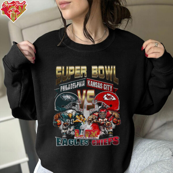 Kansas City Chiefs Philadelphia Eagles Super Bowl 59 ATTACK Shirt