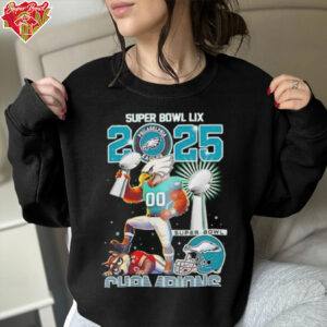 Philadelphia Eagles Super Bowl LIX 2025 Champions beat KC mascos shirt