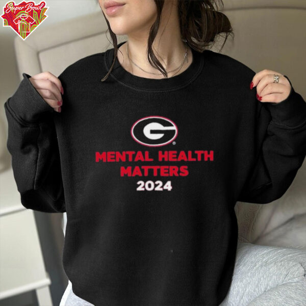 Malaki Starks Wearing Mental Health Matters 2024 Georgia Bulldogs football T Shirts