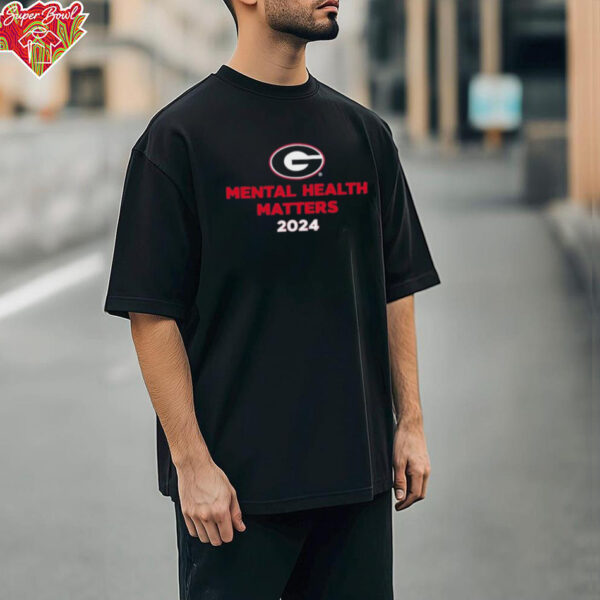 Malaki Starks Wearing Mental Health Matters 2024 Georgia Bulldogs football T Shirts