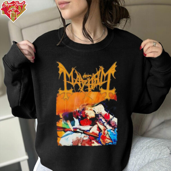 Mayhem band album cover shirt