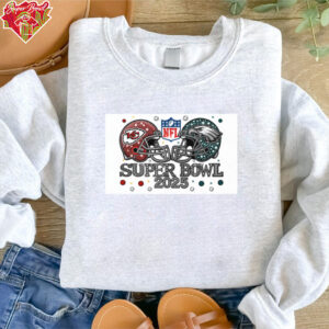 2025 Super Bowl Rhinestone Super Bowl Kansas City Chiefs VS Philadel Phia Eagles 2025 Champs Shirt