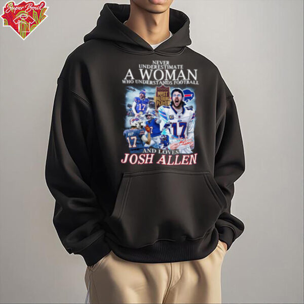 Never Underestimate A Woman Who Understands Football And Loves MVP Josh Allen Limited Edition Unisex T Shirt