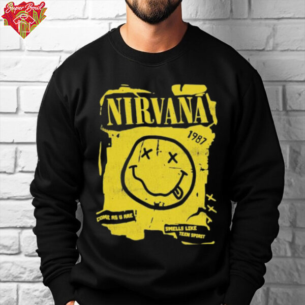 Nirvana Come As U Are Smells Like Teen Spirit Smiley 1987 T shirts