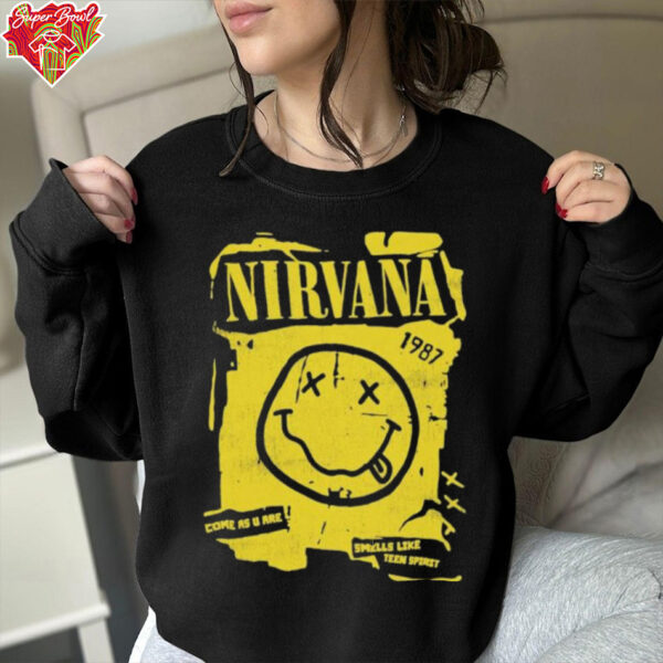 Nirvana Come As U Are Smells Like Teen Spirit Smiley 1987 T shirts