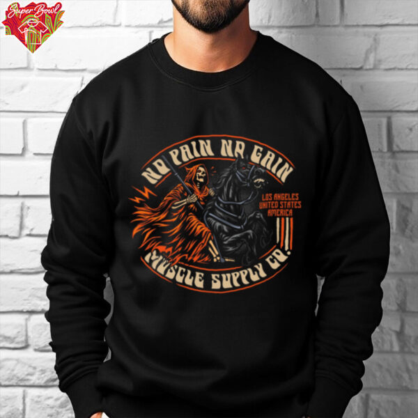 No Pain No Gain Grim Reaper shirt