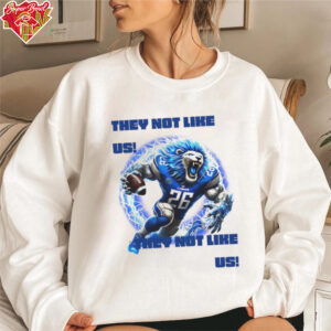 Detroit Lions mascot they not like us graphic art shirt