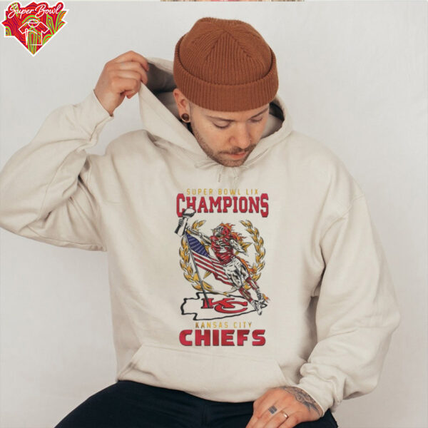 Official Super Bowl LIX 2025 Champions Kansas City Chiefs NFL Mascot Cup Shirt