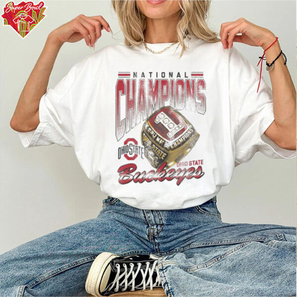 Ohio State Buckeyes 2002 National Champions Ring T shirts