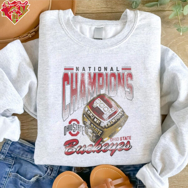 Ohio State Buckeyes 2002 National Champions Ring T shirts