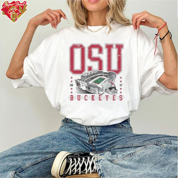 Ohio State Buckeyes OSU Field Stadium Helmet T shirts