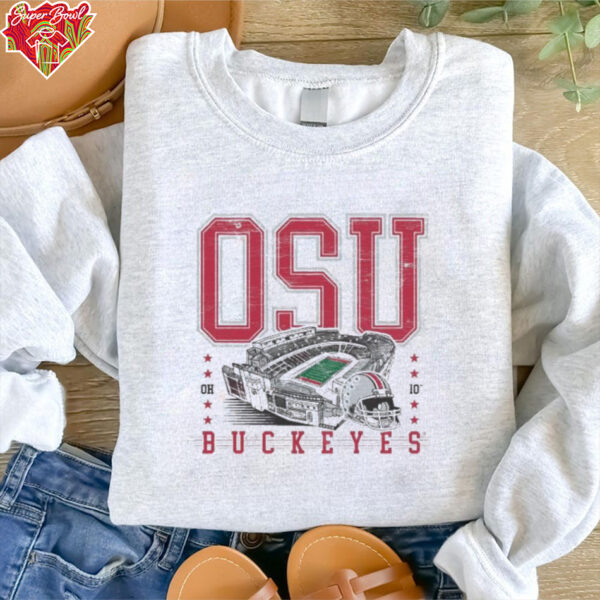 Ohio State Buckeyes OSU Field Stadium Helmet T shirts