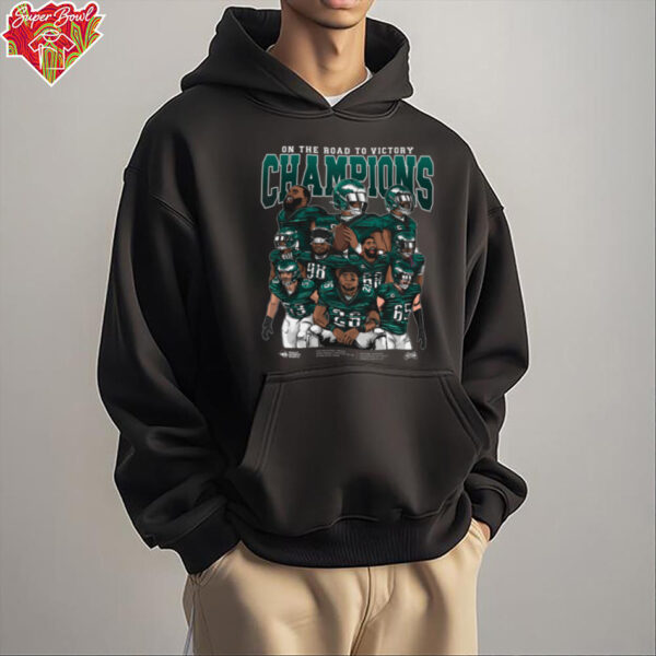 On the Road to Victory Champions Philadelphia Eagles Champions Shirt