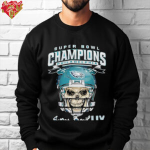 Official Philadelphia Eagles Skull Super Bowl LIX Champions 2025 T Shirt