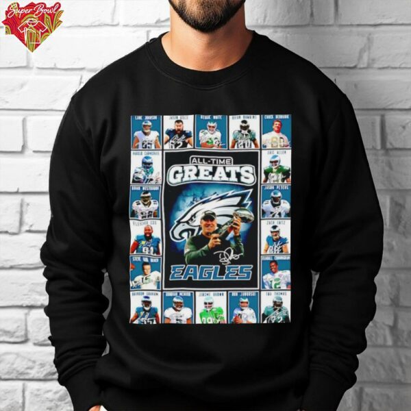 Philadelphia Eagles all time greats all team picture signature shirt